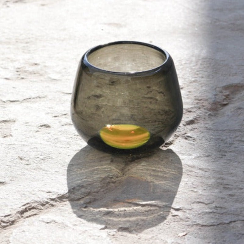 Set de 4 Vasos K'iin Short Wolis Humo / Amarillo