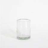 Vasos old fashioned de vidrio transparente con efecto craquelado