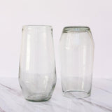 Vasos de vidrio soplado diamante alto transparente