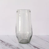 Vasos de vidrio soplado diamante alto transparente