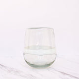 Vaso_Wolis_de_Vidrio_Reciclado_Transparente_Banda_Blanca