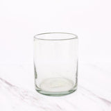 Vaso bajo de vidrio soplado transparente