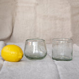 Vasos old fashioned de vidrio soplado transparente
