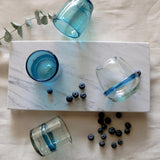 Vaso_Wolis_de_Vidrio_Reciclado_Transparente_Banda_Turquesa